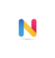 n letter logo icon template vector image vector image