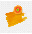 orange blot with gerber transparent background vector image vector image