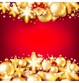 red and gold christmas background eps 10 vector image