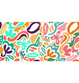 hand drawn various tropical leaves shapes vector image