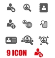grey people search icon set vector image