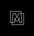 letter m lettermark initial overlapping outline vector image vector image