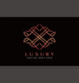 luxury logo design elegant symbol with geometric vector image vector image