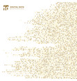 abstract technology digital data square gold vector image vector image