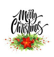 merry christmas greeting card template vector image