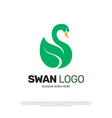 swan bird logo icon design vector image