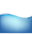water wave with blue background vector image