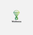 wellness parachute modern logo designs vector image