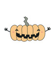 carved pumpkin jack o lantern hand drawn vector image vector image
