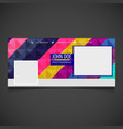 abstract pattern social media cover design vector image