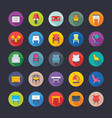 furniture flat icons vector image vector image
