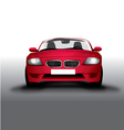 sports red car front view vector image