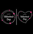 valentines day card design set heart frame vector image vector image