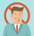 censorship concept in flat style vector image