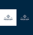 anchor and compass logo design vector image