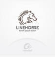 horse logo design vector image