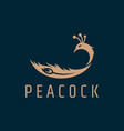 luxury peacock logo vector image