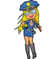 sexy female cop vector image