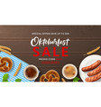 advertisement web banner for oktoberfest sale vector image