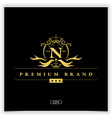 letter n golden logo premium elegant template eps vector image vector image