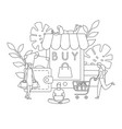 online shop buy sale order app line concept vector image