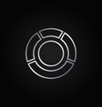 circle diagram silver icon vector image
