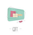 gift box outline vector image