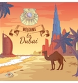 hand drawn dubai background vector image