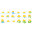 sun icon sunshine icon vector image