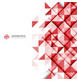 abstract red geometric triangles pattern on white vector image