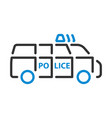 police van icon vector image