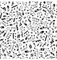 seamless music notes and marks background pattern vector image