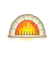 stone fireplace vector image
