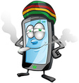 jamaican fun mobile cartoon vector image vector image