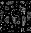 alchemic elements monochrome witchcraft seamless vector image vector image