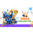 batsman player playing cricket championship sports vector image