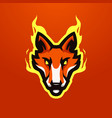fox fire esport logo vector image vector image