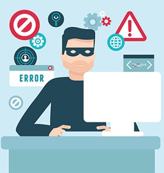 Isometric cyber security infographics with icons Vector Image