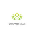 lotus flower beauty logo vector image vector image