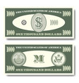 us fictitious green paper money in denominations vector image