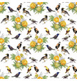 watercolor hand drawn seamless pattern vector image vector image