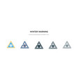 winter warning icon in different style two vector image
