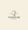 roll circle tissue lines logo symbol icon graphic vector image