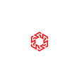 abstract geometry logo icon vector image
