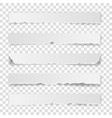 set torn white note vector image vector image