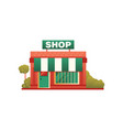 small shop city public building front view vector image