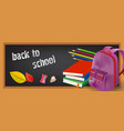 back to school banner design with pencils vector image