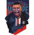 kaylan mbappe vector image vector image