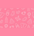 seamless pattern with baby things vector image vector image