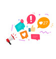 social media marketing network concept vector image